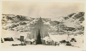Image of Camp on ice Below Hayes winter quarters below Port Foulke